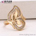 12835 China Wholesale Xuping Fashion Elegant 18K anillo de mujer de oro de la perla